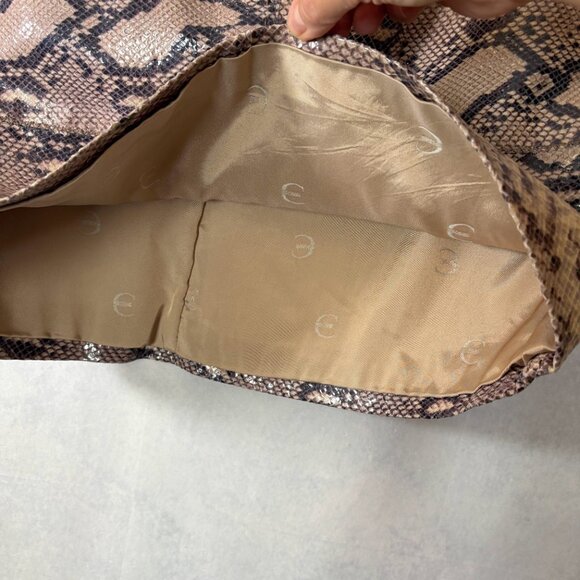 Just Cavalli Python Imprint Patent Mini Skirt Genuine Leather Sz42 US6 Authentic - Picture 6 of 15